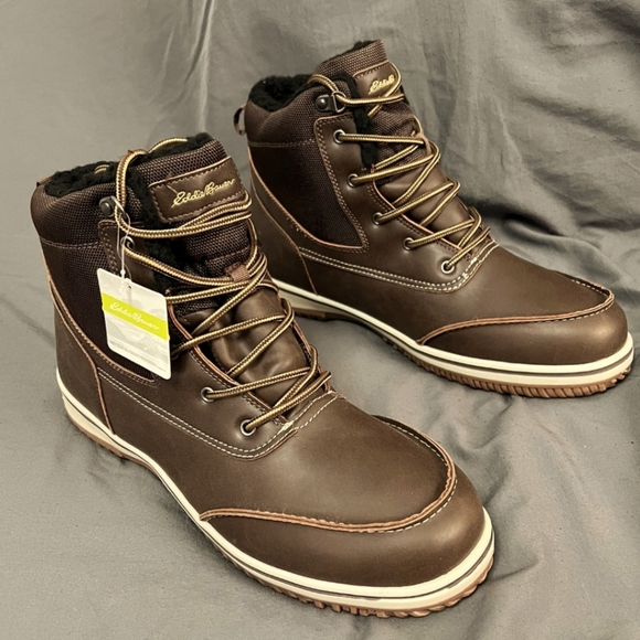 Eddie Bauer WaverlyBrown Boots- Men's Size 13 NEW - Picture 1 of 8
